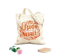 AILOONG Polyester Cotton Storage bags Buon Natale 340g/m² thick fabric Customizable slogan