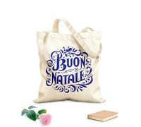 AILOONG Polyester Cotton Storage bags Buon Natale 340g/m² thick fabric Customizable slogan
