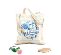 AILOONG Polyester Cotton Storage bags created with a purpose jesus christ 340g/m² thick fabric Customizable slogan