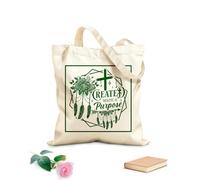 AILOONG Polyester Cotton Storage bags created with a purpose jesus christ 340g/m² thick fabric Customizable slogan