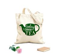 AILOONG Polyester Cotton Storage bags cute tea quotes and sayings typography set 340g/m² thick fabric Customizable slogan