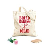 AILOONG Polyester Cotton Storage bags funny bread baking squad 340g/m² thick fabric Customizable slogan