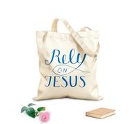 AILOONG Polyester Cotton Storage bags hand lettering christian quotes god bless 340g/m² thick fabric Customizable slogan
