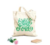 AILOONG Polyester Cotton Storage bags hand lettering sing to the lord made on 340g/m² thick fabric Customizable slogan