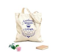 AILOONG Polyester Cotton Storage bags hand lettering with bible verse a virtuous womn 340g/m² thick fabric Customizable slogan