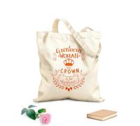 AILOONG Polyester Cotton Storage bags hand lettering with bible verse a virtuous womn 340g/m² thick fabric Customizable slogan
