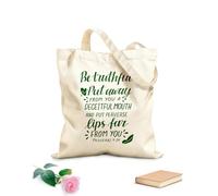 AILOONG Polyester Cotton Storage bags hand lettering with bible verse be truthful put 340g/m² thick fabric Customizable slogan
