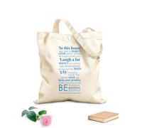 AILOONG Polyester Cotton Storage bags In this house we are a family, love each other, be happy every day, laugh a lot, respect one another, use kind words, always tell the truth. 340g/m² thick fabric