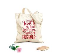 AILOONG Polyester Cotton Storage bags jesus is essential yesterday today forever 340g/m² thick fabric Customizable slogan