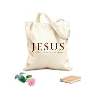 AILOONG Polyester Cotton Storage bags jesus is reason 340g/m² thick fabric Customizable slogan