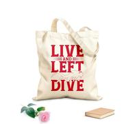 AILOONG Polyester Cotton Storage bags live and let dive funny diving 340g/m² thick fabric Customizable slogan