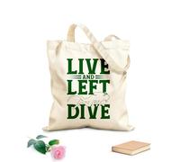 AILOONG Polyester Cotton Storage bags live and let dive funny diving 340g/m² thick fabric Customizable slogan