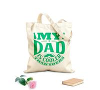AILOONG Polyester Cotton Storage bags my dad is cooler than yours gif tee 340g/m² thick fabric Customizable slogan