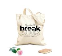 AILOONG Polyester Cotton Storage bags Never Give Up Break Rules Impossible Is Nothing 12 oz thick fabric Customizable slogan 31x36cm Medium