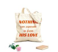 AILOONG Polyester Cotton Storage bags nothing can separate us from his love 340g/m² thick fabric Customizable slogan