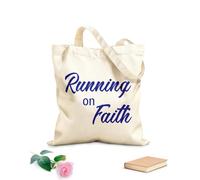 AILOONG Polyester Cotton Storage bags religious running on faith 340g/m² thick fabric Customizable slogan