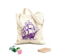 AILOONG Polyester Cotton Storage bags Sailing Ship At Sea 340g/m² thick fabric Customizable slogan