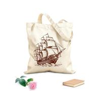 AILOONG Polyester Cotton Storage bags Sailing Ship At Sea 340g/m² thick fabric Customizable slogan