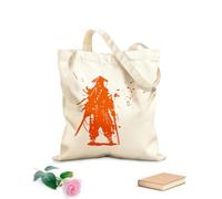 AILOONG Polyester Cotton Storage bags Samurai wearing conical hats, holding or carrying swords. 340g/m² thick fabric Customizable slogan