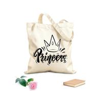 AILOONG Polyester Cotton Storage bags set royal lettering prince princess king 12 oz thick fabric Customizable slogan 35x40cm Large