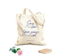 AILOONG Polyester Cotton Storage bags sing to the lord give praise biblical 340g/m² thick fabric Customizable slogan