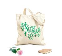 AILOONG Polyester Cotton Storage bags some bunny loves you lettering 340g/m² thick fabric Customizable slogan
