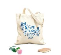 AILOONG Polyester Cotton Storage bags some bunny loves you lettering 340g/m² thick fabric Customizable slogan