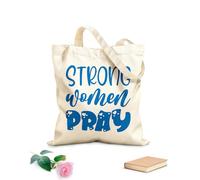 AILOONG Polyester Cotton Storage bags strong women pray lettering quote 340g/m² thick fabric Customizable slogan