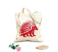 AILOONG Polyester Cotton Storage bags Stylized Black Porcupine 340g/m² thick fabric Customizable slogan