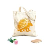 AILOONG Polyester Cotton Storage bags Stylized Black Porcupine 340g/m² thick fabric Customizable slogan