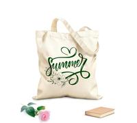AILOONG Polyester Cotton Storage bags summer time lettering calligraphy letters 340g/m² thick fabric Customizable slogan