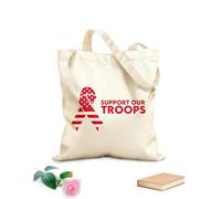AILOONG Polyester Cotton Storage bags Support Our Troops United States Of America 340g/m² thick fabric Customizable slogan