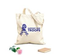 AILOONG Polyester Cotton Storage bags Support Our Troops United States Of America 340g/m² thick fabric Customizable slogan