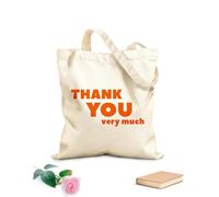 AILOONG Polyester Cotton Storage bags thank you greeting 340g/m² thick fabric Customizable slogan