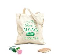 AILOONG Polyester Cotton Storage bags there is always more to discover lettering 340g/m² thick fabric Customizable slogan