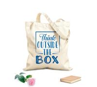 AILOONG Polyester Cotton Storage bags think outside box on 340g/m² thick fabric Customizable slogan