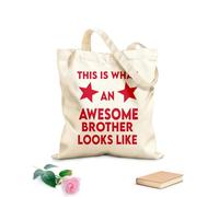 AILOONG Polyester Cotton Storage bags This Is What An Awesome Brother Looks Like 340g/m² thick fabric Customizable slogan