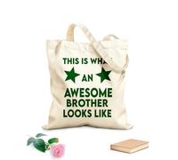 AILOONG Polyester Cotton Storage bags This Is What An Awesome Brother Looks Like 340g/m² thick fabric Customizable slogan