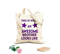 AILOONG Polyester Cotton Storage bags This Is What An Awesome Brother Looks Like 340g/m² thick fabric Customizable slogan