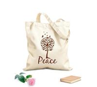 AILOONG Polyester Cotton Storage bags tree of hope faith and love logo 340g/m² thick fabric Customizable slogan