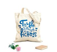 AILOONG Polyester Cotton Storage bags truth is stranger than fiction 340g/m² thick fabric Customizable slogan