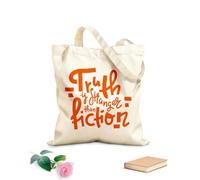 AILOONG Polyester Cotton Storage bags truth is stranger than fiction 340g/m² thick fabric Customizable slogan