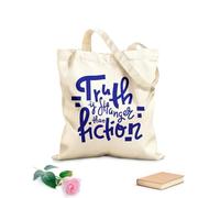 AILOONG Polyester Cotton Storage bags truth is stranger than fiction 340g/m² thick fabric Customizable slogan