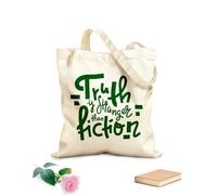 AILOONG Polyester Cotton Storage bags truth is stranger than fiction 340g/m² thick fabric Customizable slogan