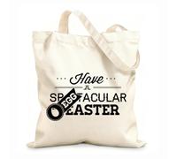 AILOONG Polyester Cotton Storage bags With Easter 12 oz thick fabric Customizable slogan 25x30cm Small