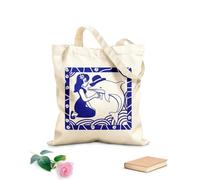 AILOONG Polyester Cotton Storage bags Woman And Pink Dolphin Brazilian Folklore 340g/m² thick fabric Customizable slogan