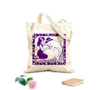 AILOONG Polyester Cotton Storage bags Woman And Pink Dolphin Brazilian Folklore 340g/m² thick fabric Customizable slogan