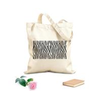 AILOONG Polyester Cotton Storage bags Zebra Print Animal Skin Tiger Stripes Abstract 12 oz thick fabric Customizable slogan 25x30cm Small