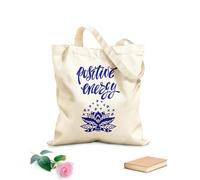 AILOONG Positive Energy Relax Inspiring Phrase Yoga Room Canvas Tote Bag 340g/m² thick fabric Replaces school bag