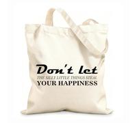 AILOONG Positive Phrase Help of Succeed Wise Words Unbleached Canvas Tote Bag 12 oz thick fabric Uses as a tool bag 35x40cm Large